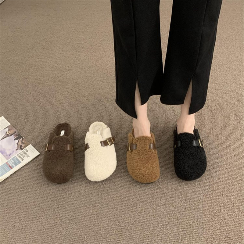 レディーススリッポン 幅広対応 裏起毛ふわふわファースリッパ 秋冬新作