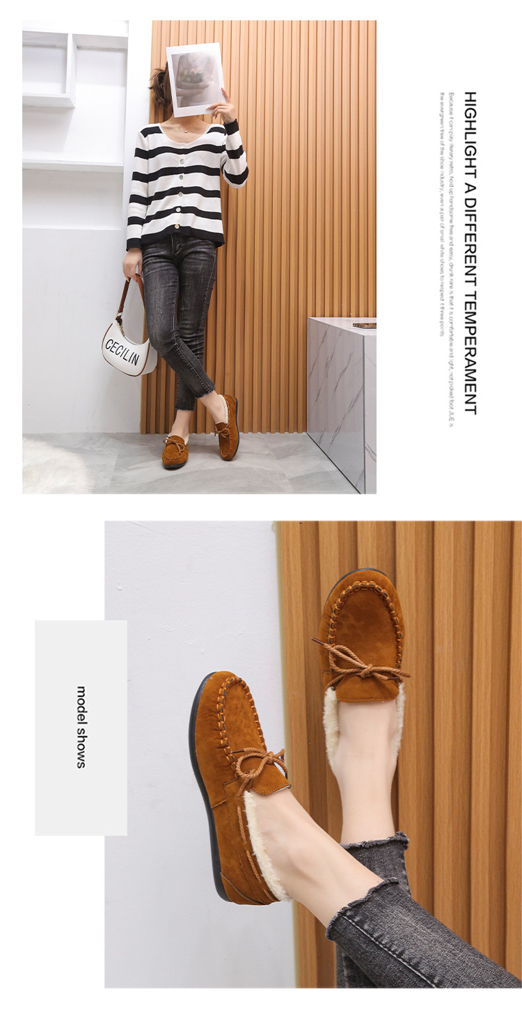 レディーススリッポン 幅広ふわふわファーローファー もこもこ暖かスリッポン