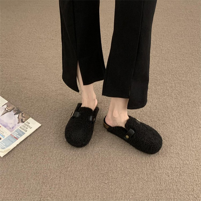 レディーススリッポン 幅広対応 裏起毛ふわふわファースリッパ 秋冬新作