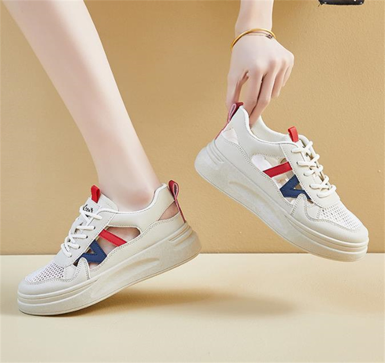 レディーススリッポン 学生向け厚底メッシュスニーカー 通気性抜群カジュアルシューズ