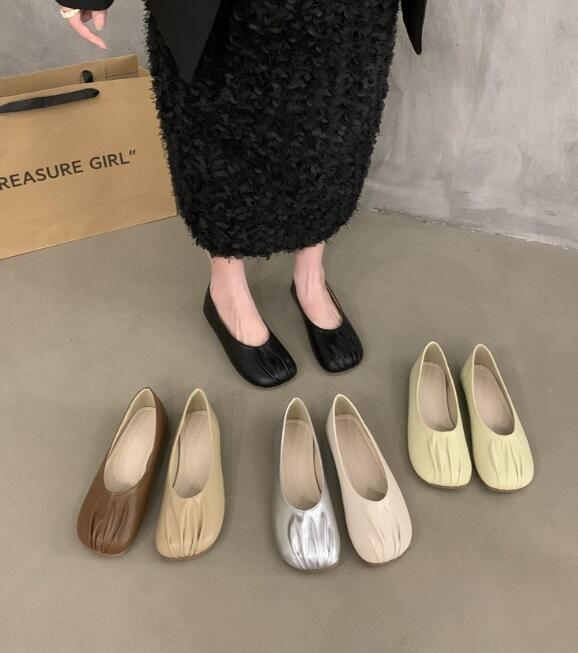 レディーススリッポン レディース足袋デザインバレエシューズ