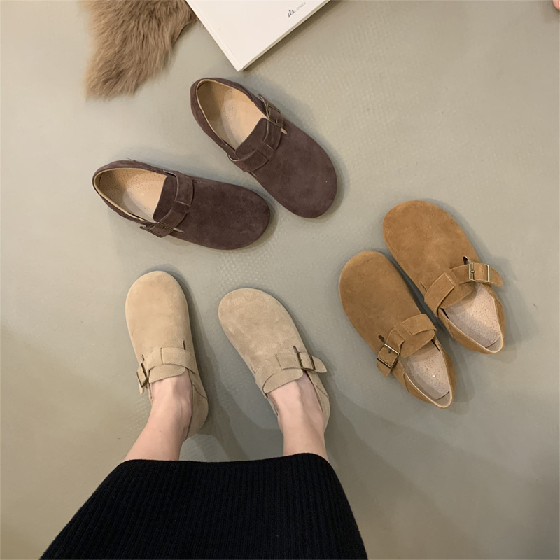 レディーススリッポン 軽量おしゃれ幅広ベルトスリッポン女性用靴