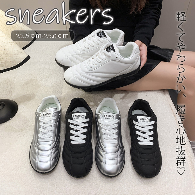 レディーススリッポン 2025新作 レディース 幅広 軽量 光沢 美脚 歩きやすい スニーカー