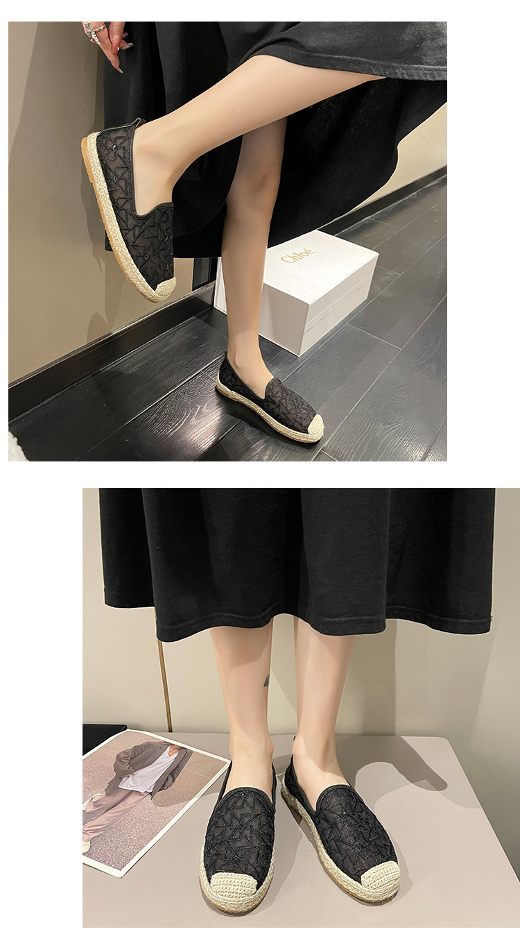 レディーススリッポン 幅広透け感軽量シースルー靴レディース歩きやすい平底靴