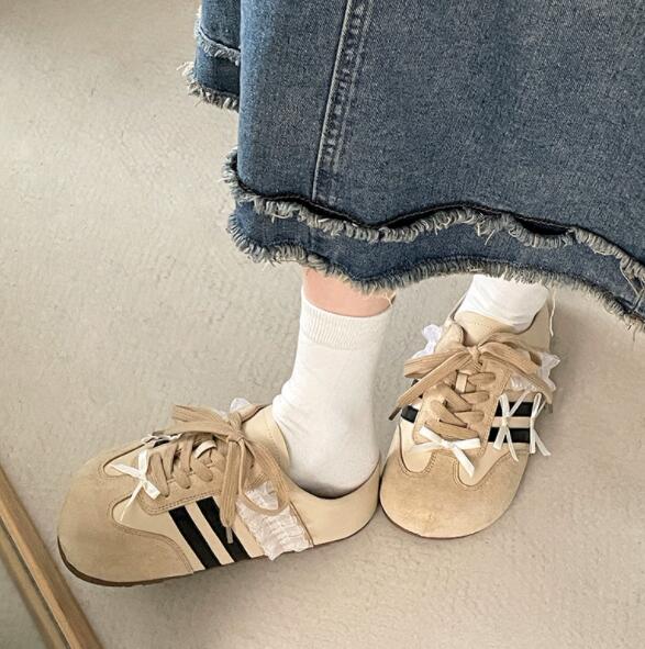 レディーススリッポン レディース厚底パンプス幅広つっかけ靴