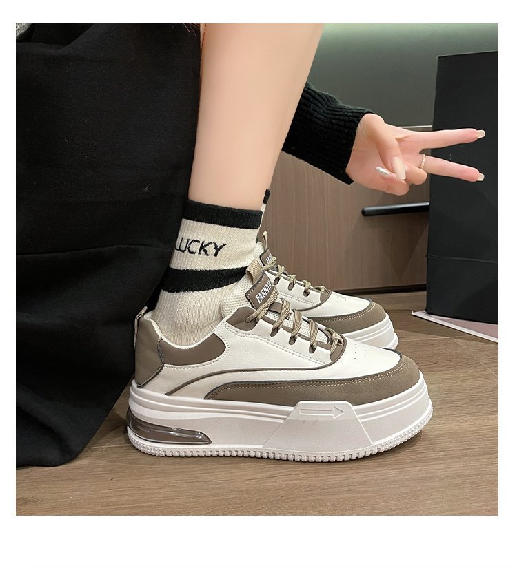 レディーススリッポン レディース厚底運動靴 通気性抜群 弾力ソール 紐靴