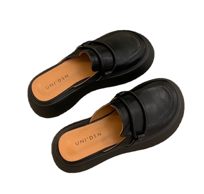 レディーススリッポン 厚底ローファーミュール レディース サンダル パンプス 日常履き