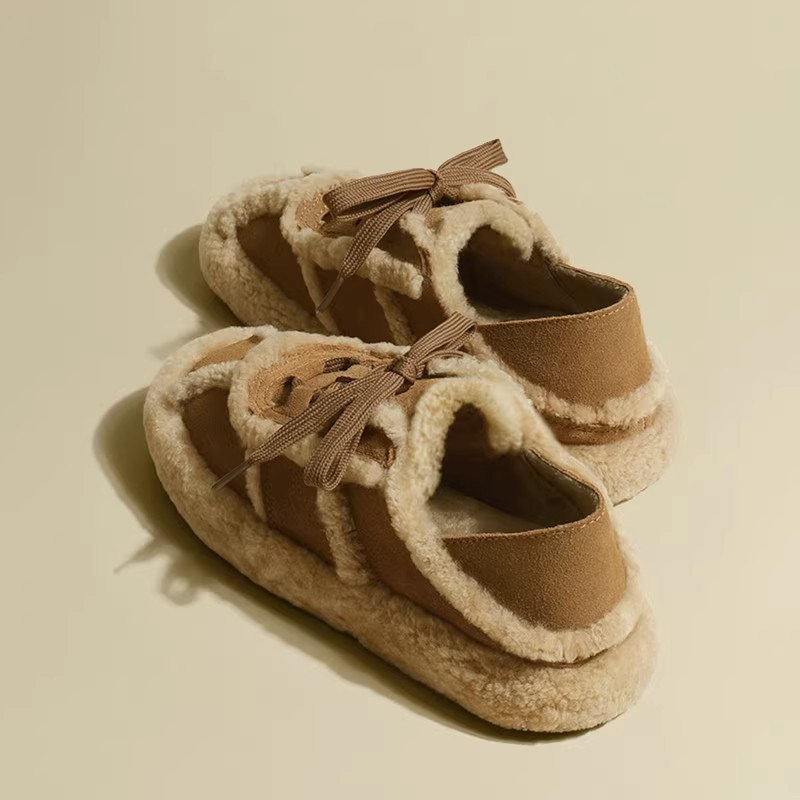 レディーススリッポン 秋冬新作 裏起毛ふわふわ保温綿靴 幅広おしゃれ靴