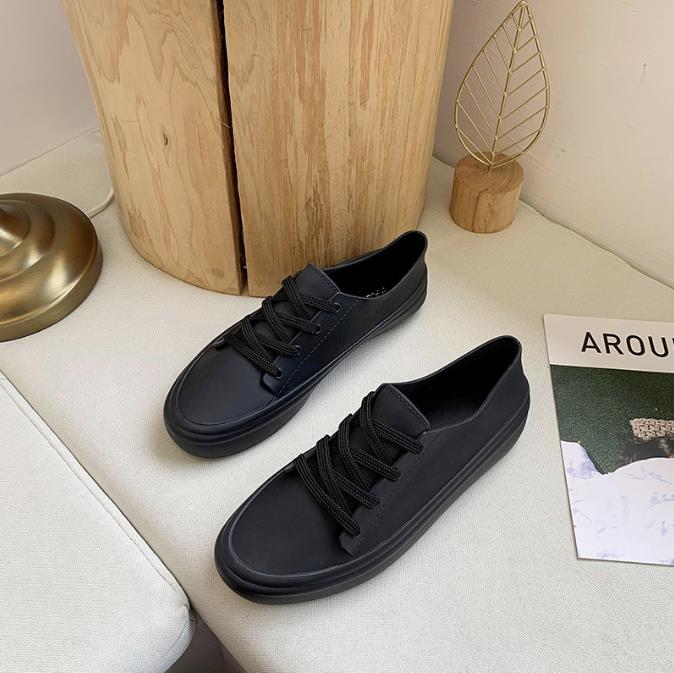 防水レディーススリッポン 滑りにくい晴雨兼用雨靴