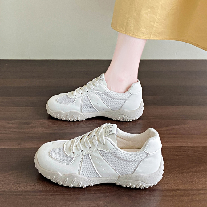 レディーススリッポン 女性用厚底運動靴 通気性抜群網目素材 美脚効果五センチ