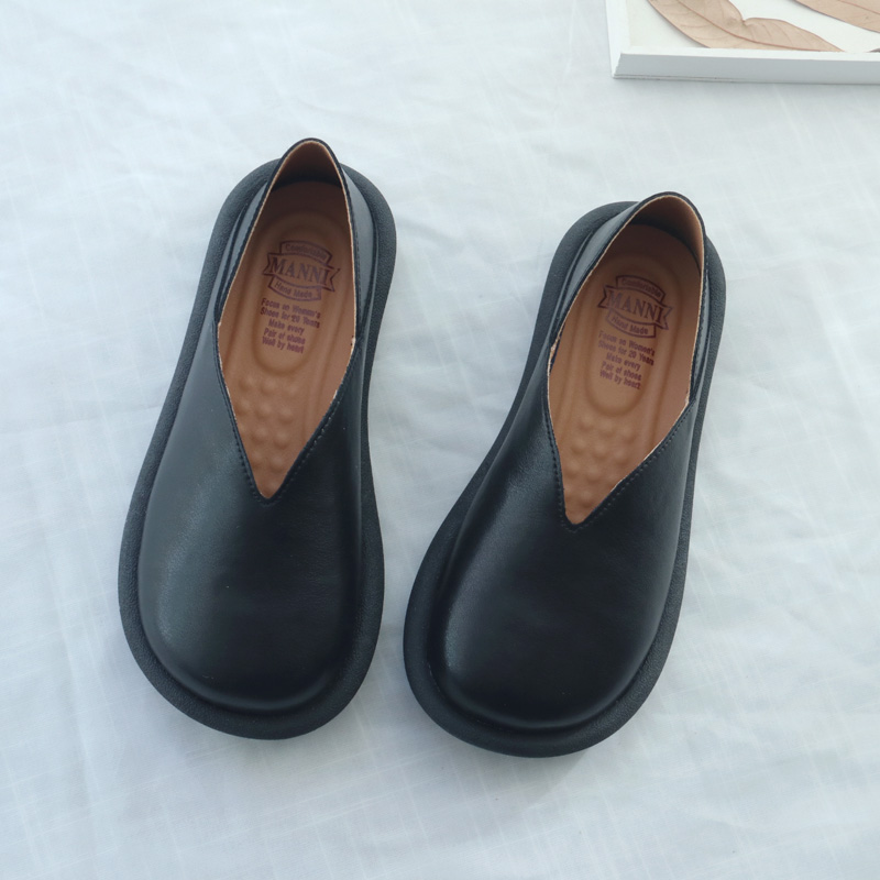 レディーススリッポン 本革仕様ゆったり設計レディーススリッポン