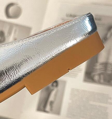 レディーススリッポン 幅広対応レースリボン付きぺたんこミュールサンダル