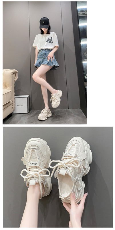 レディーススリッポン 厚底スニーカー レディース 小柄さんに メッシュ運動靴