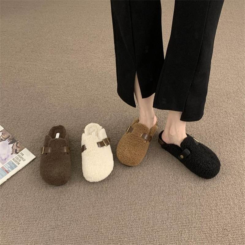 レディーススリッポン 幅広対応 裏起毛ふわふわファースリッパ 秋冬新作