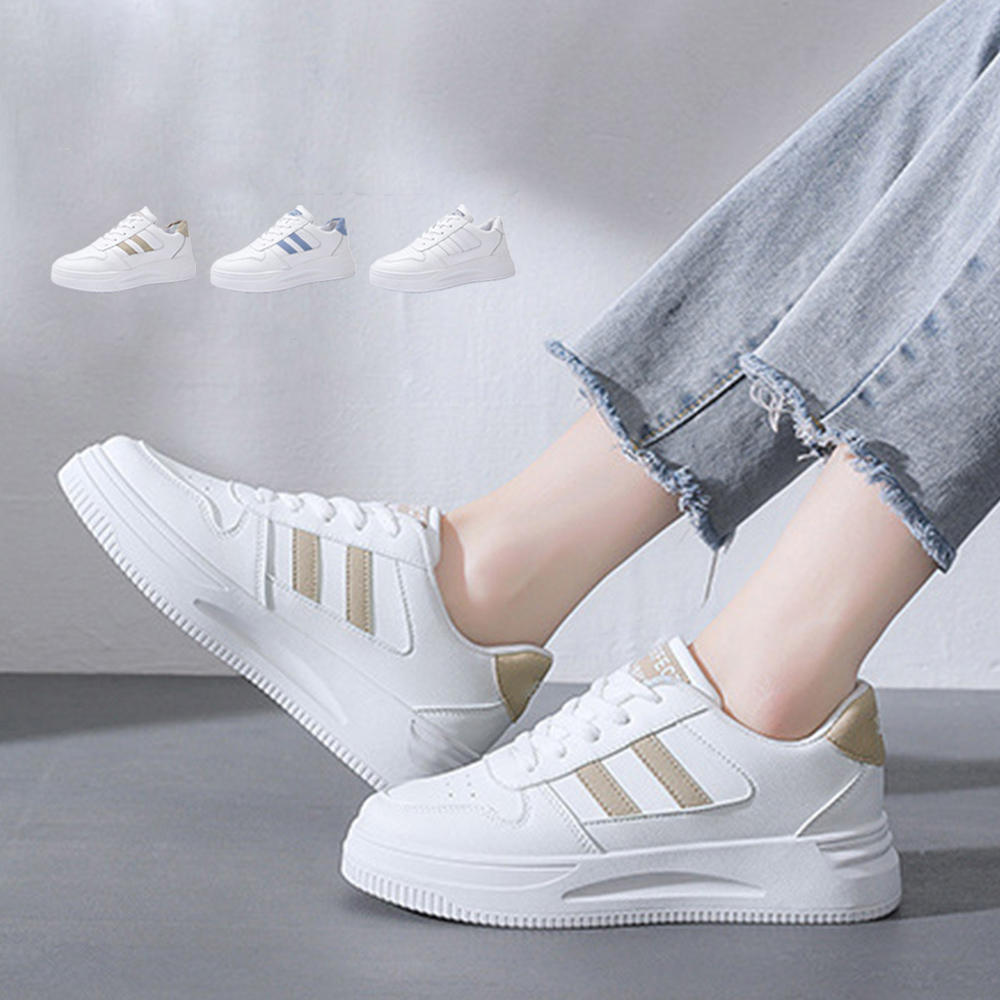 レディーススリッポン 厚底ローカット白スニーカー レディース韓国風