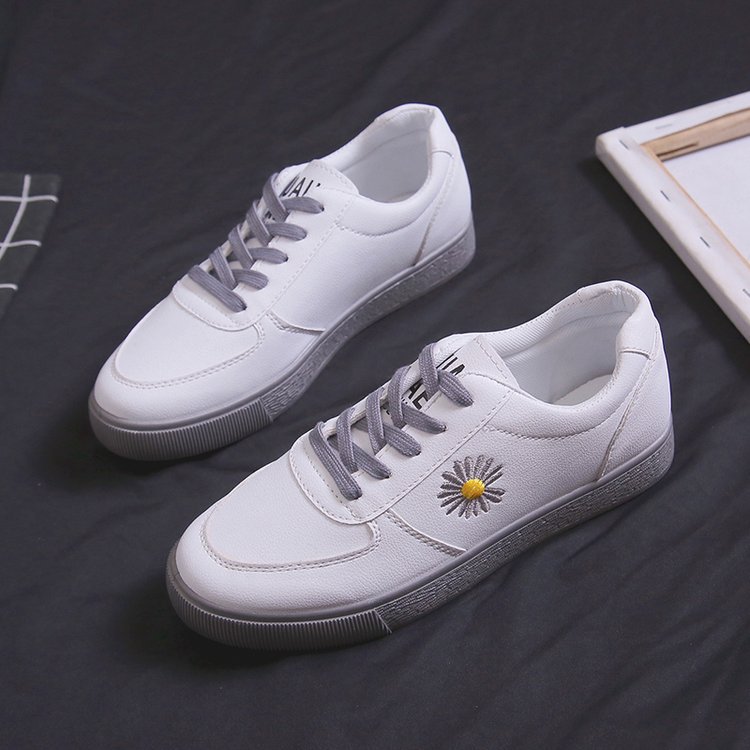 レディーススリッポン 花柄刺繍厚底運動靴 軽量美脚効果 着脱簡単