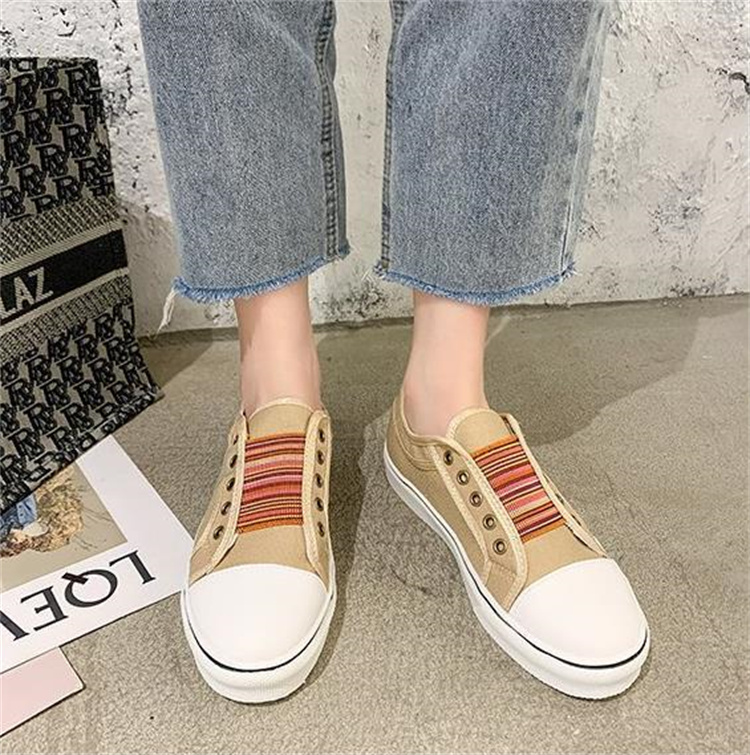 レディーススリッポン 防水ステッチング丸先カジュアル学生スリッポン