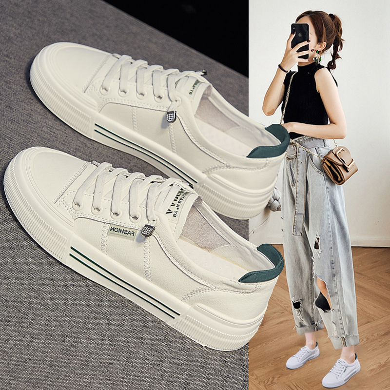 レディーススリッポン 厚底プラットフォーム紐付きカジュアルスニーカー
