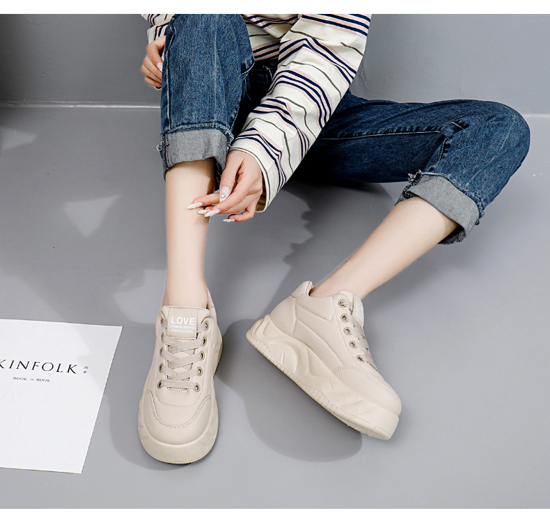 レディーススリッポン レディース厚底スニーカー 弾力ソール スタイルアップ 4センチ