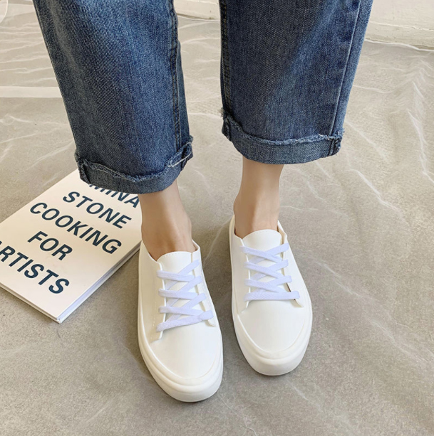 防水レディーススリッポン無地軽量靴シンプルデザイン