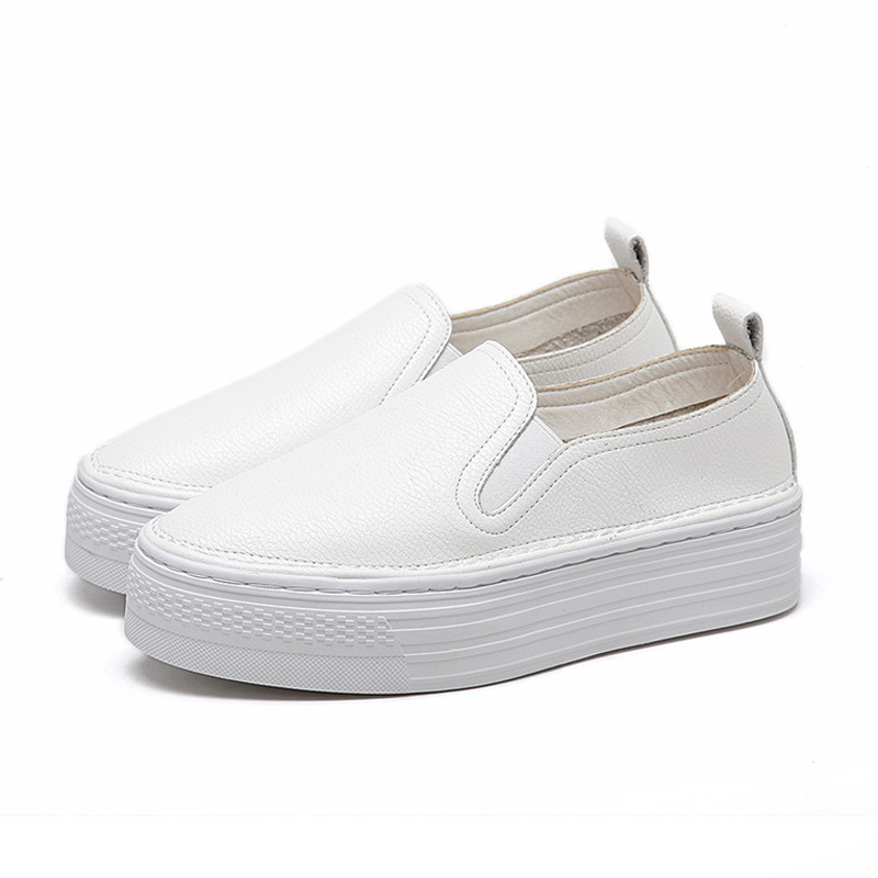 レディーススリッポン シンプルデザイン厚底レディーススリッポン