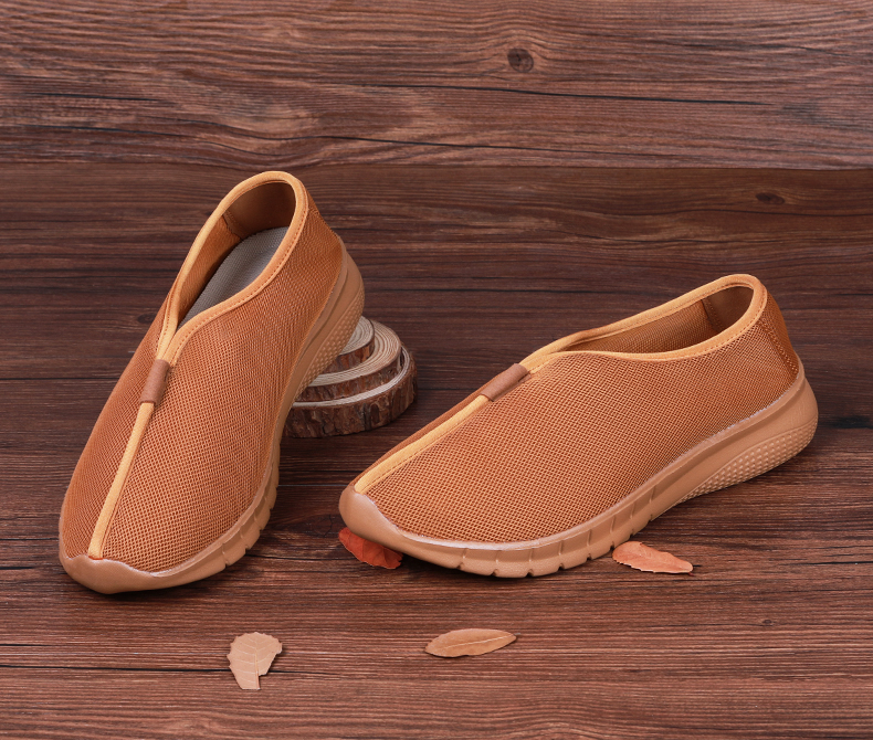 レディーススリッポン 通気性抜群メッシュ素材厚底スリッポン