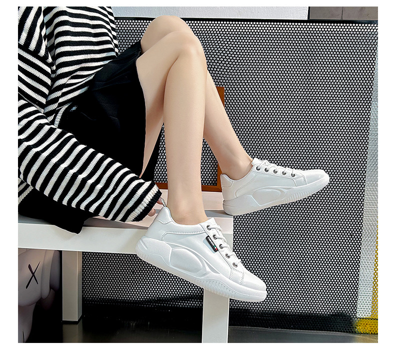 レディーススリッポン 新作レディース厚底白運動靴ファッション靴