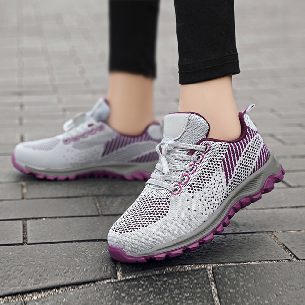 レディーススリッポン 幅広メッシュスニーカー ローカット女性用運動靴