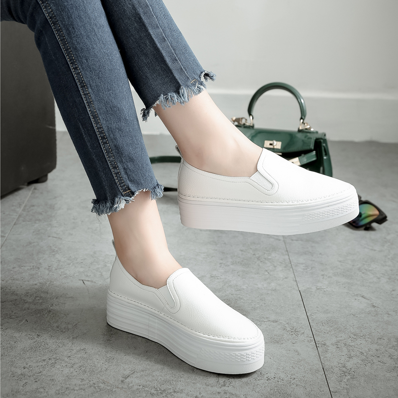 レディーススリッポン シンプルデザイン厚底レディーススリッポン