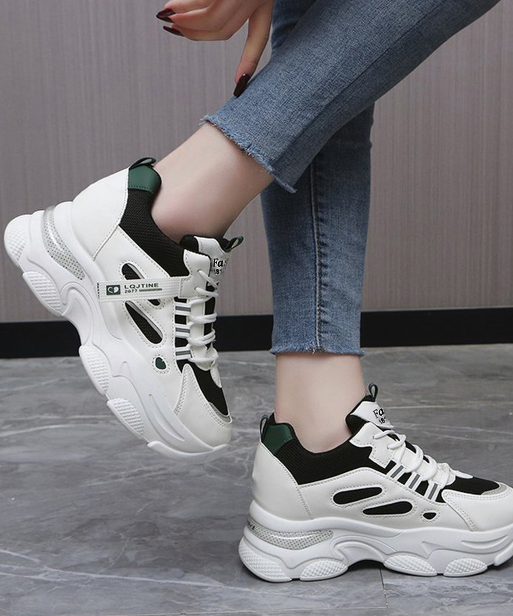 レディーススリッポン 厚底スニーカー 紐なしタイプ 韓国風 歩きやすい