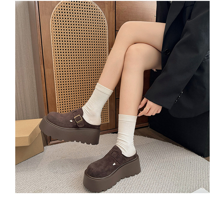 レディーススリッポン 幅広対応 裏起毛厚底スリッポン ベロア調レディースシューズ