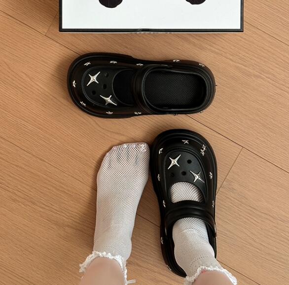 レディーススリッポン 幅広対応女性用厚底つっかけサンダル お出かけ履き