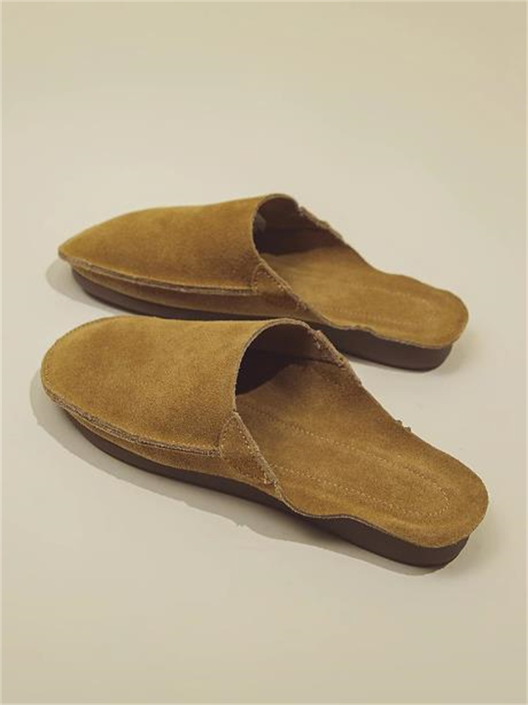 レディーススリッポン 幅広設計 平底スリッパ 夏用涼しげパンプス 歩きやすい靴