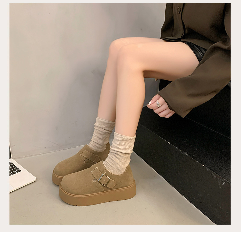 レディーススリッポン ベロア厚底スリッポン レディース韓国風