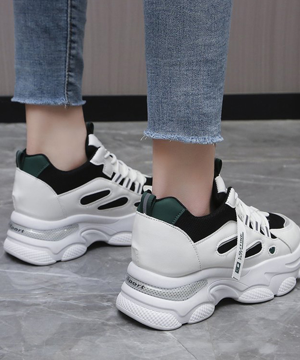 レディーススリッポン 厚底スニーカー 紐なしタイプ 韓国風 歩きやすい