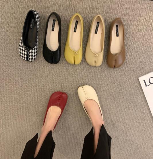 レディーススリッポン 履きやすい ラウンドトウフラットパンプス