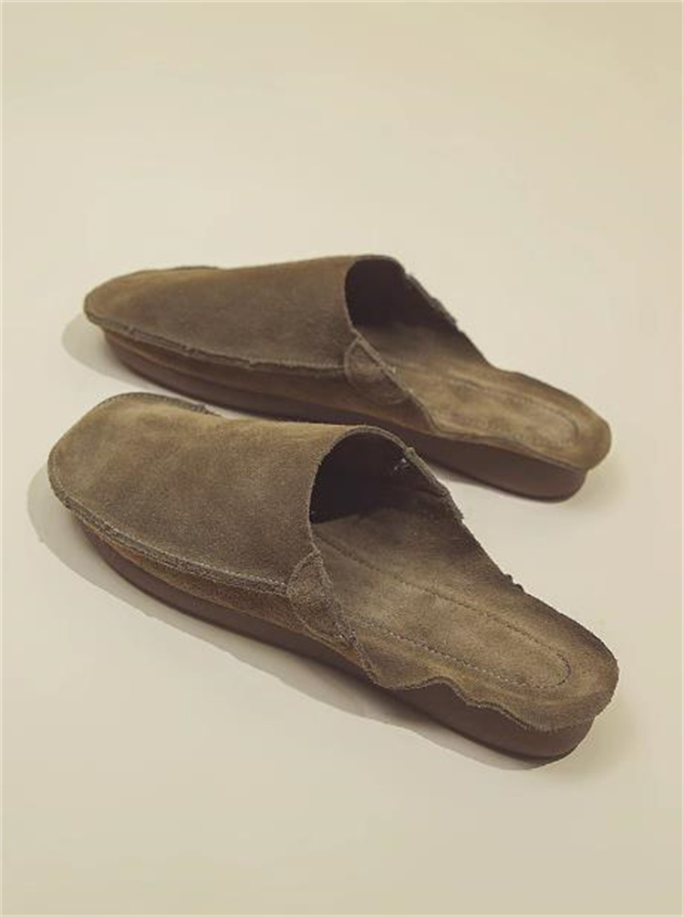 レディーススリッポン 幅広設計 平底スリッパ 夏用涼しげパンプス 歩きやすい靴