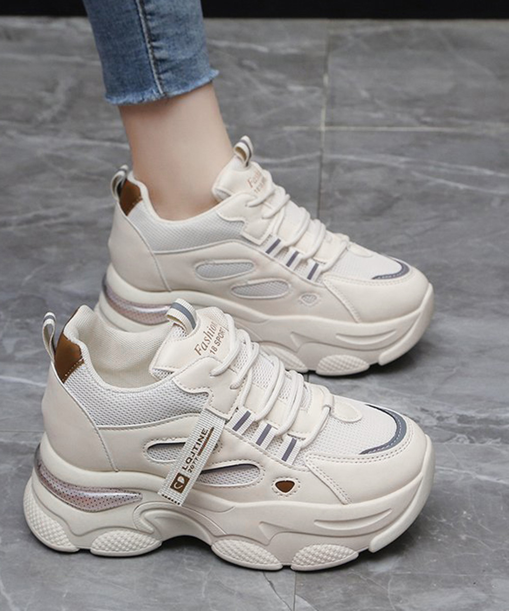 レディーススリッポン 厚底スニーカー 紐なしタイプ 韓国風 歩きやすい