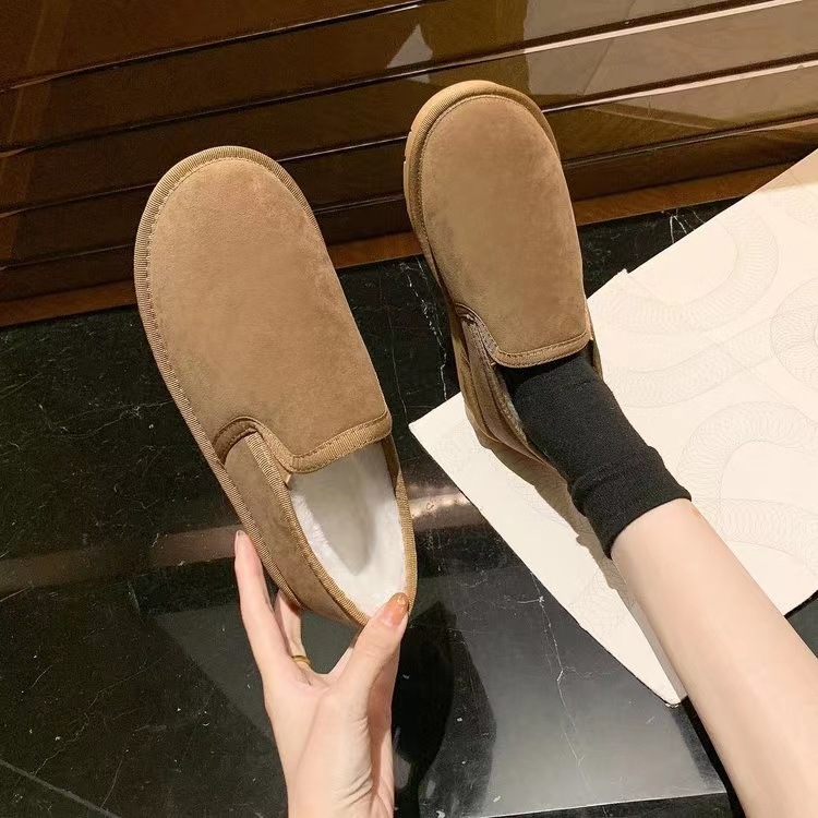 レディーススリッポン 幅広対応 裏起毛ボアスリッポン 男女兼用 秋冬防寒靴