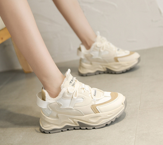 レディーススリッポン 秋冬新作 厚底スニーカー 裏起毛 ナチュラル カジュアルシューズ