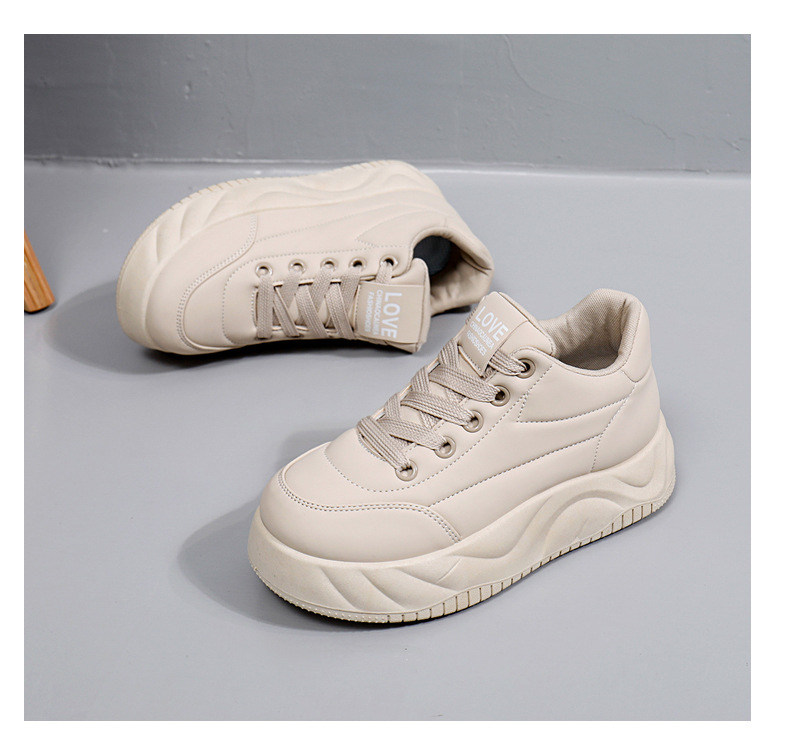 レディーススリッポン レディース厚底スニーカー 弾力ソール スタイルアップ 4センチ