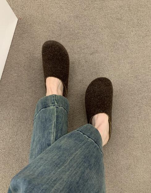 レディーススリッポン 幅広ペタンコシューズ 3色展開 レディース靴