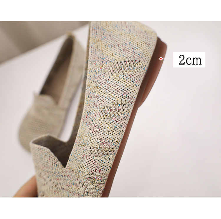 レディーススリッポン 幅広対応ソフトニット素材の楽ちんきれいめミュール靴