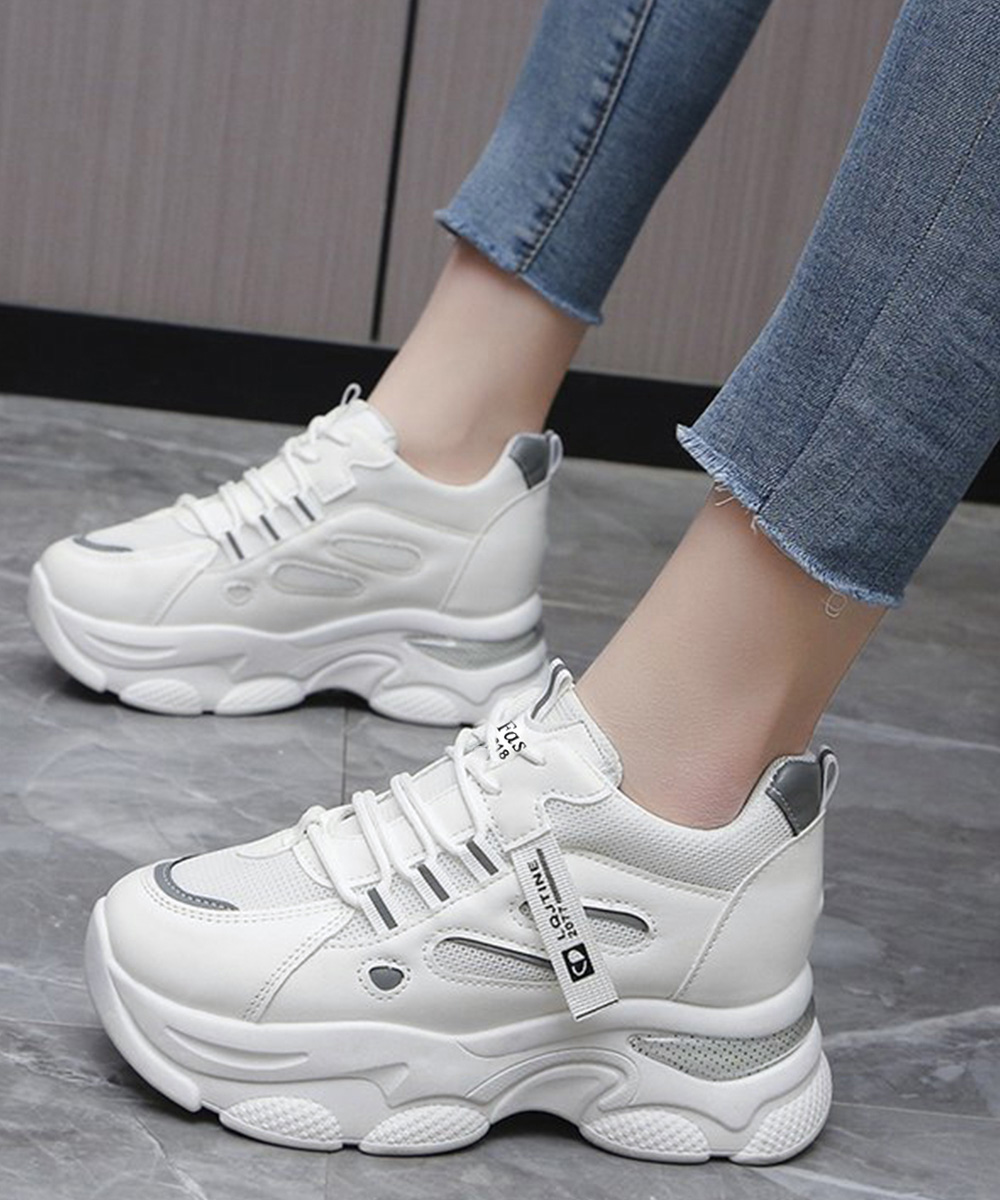 レディーススリッポン 厚底スニーカー 紐なしタイプ 韓国風 歩きやすい