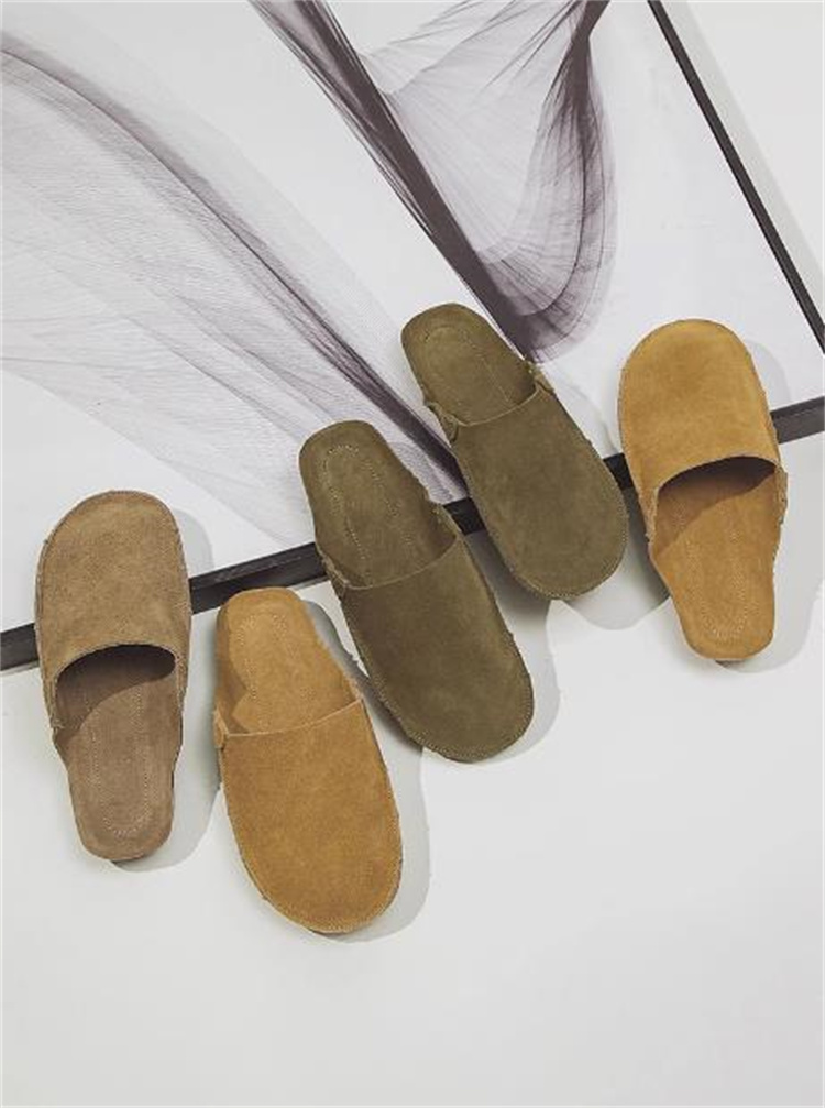 レディーススリッポン 幅広設計 平底スリッパ 夏用涼しげパンプス 歩きやすい靴