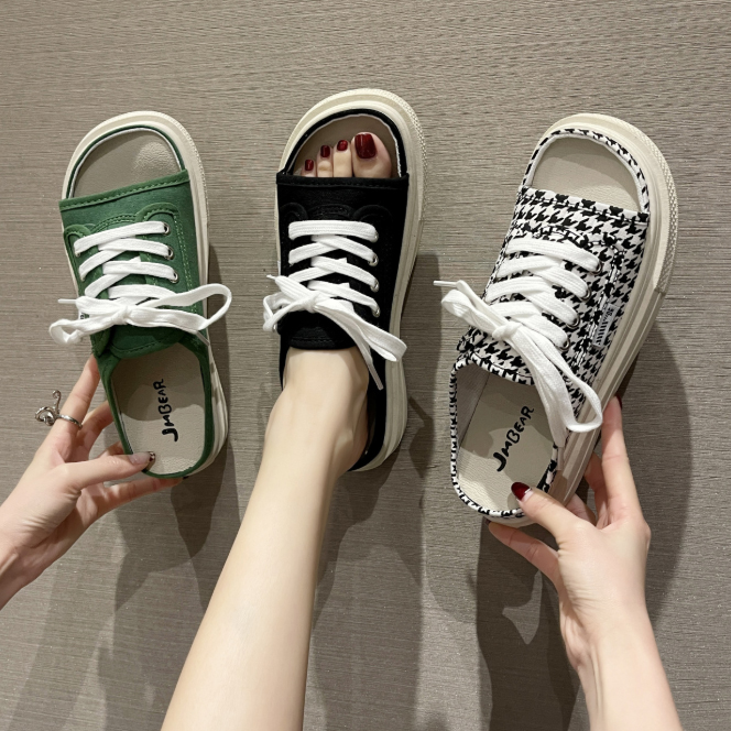 レディーススリッポン 幅広レディース厚底サンダル履きやすい美脚スニーカー風