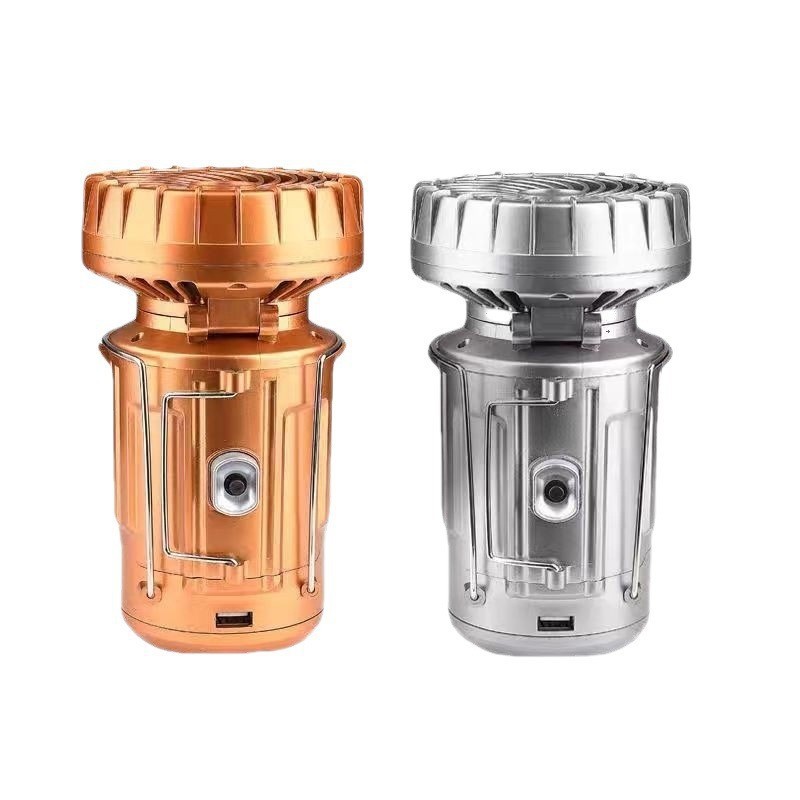 ランタン 太陽光充電式扇風機付き多機能ランタン