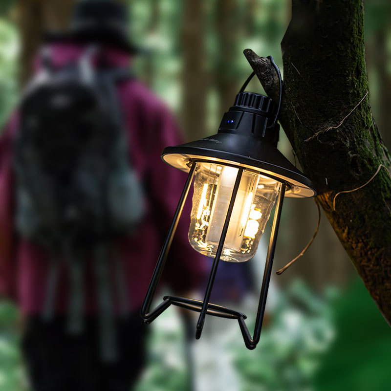 ランタン 吊り下げ式レトロ風ケージランタン