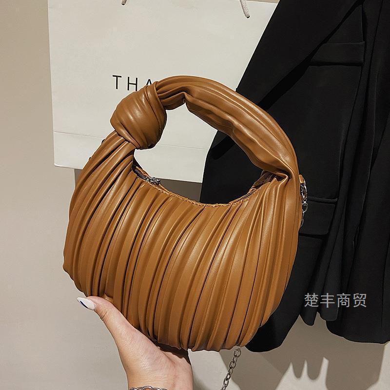 レディース 餃子型ノット ハンドバッグ 鞄