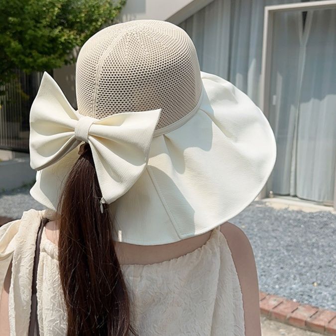 ガーデニング メッシュ通気性 つば広ガーデン帽